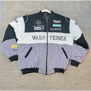 McLaren Jacket Mens 2XL Black Gray F1 Racing Mercedes Benz West Warsteiner Mobil